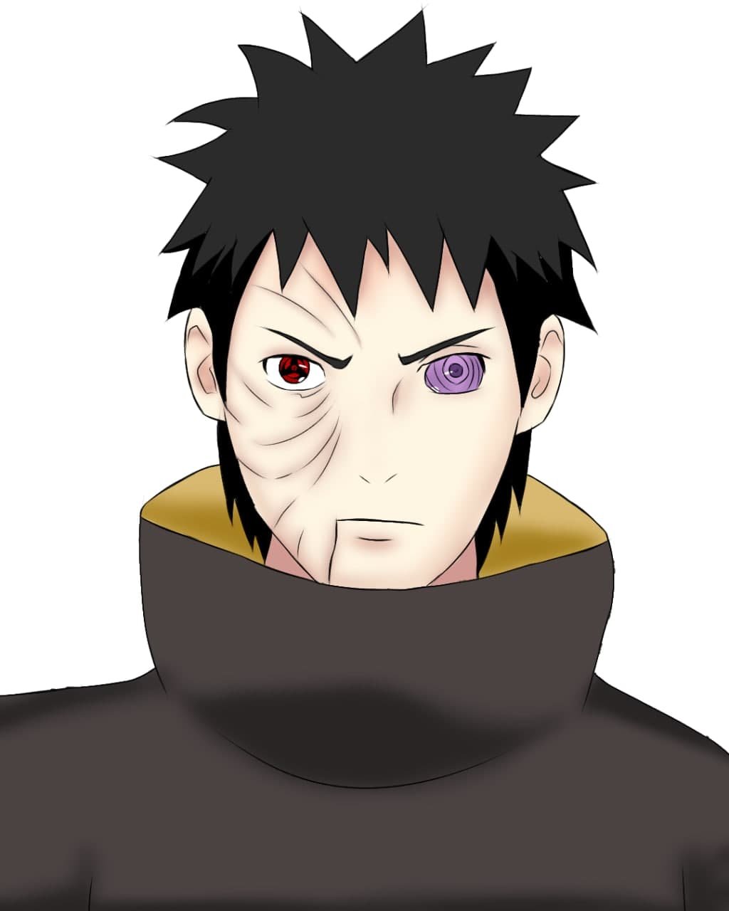 obito uchiha sharingan drawing