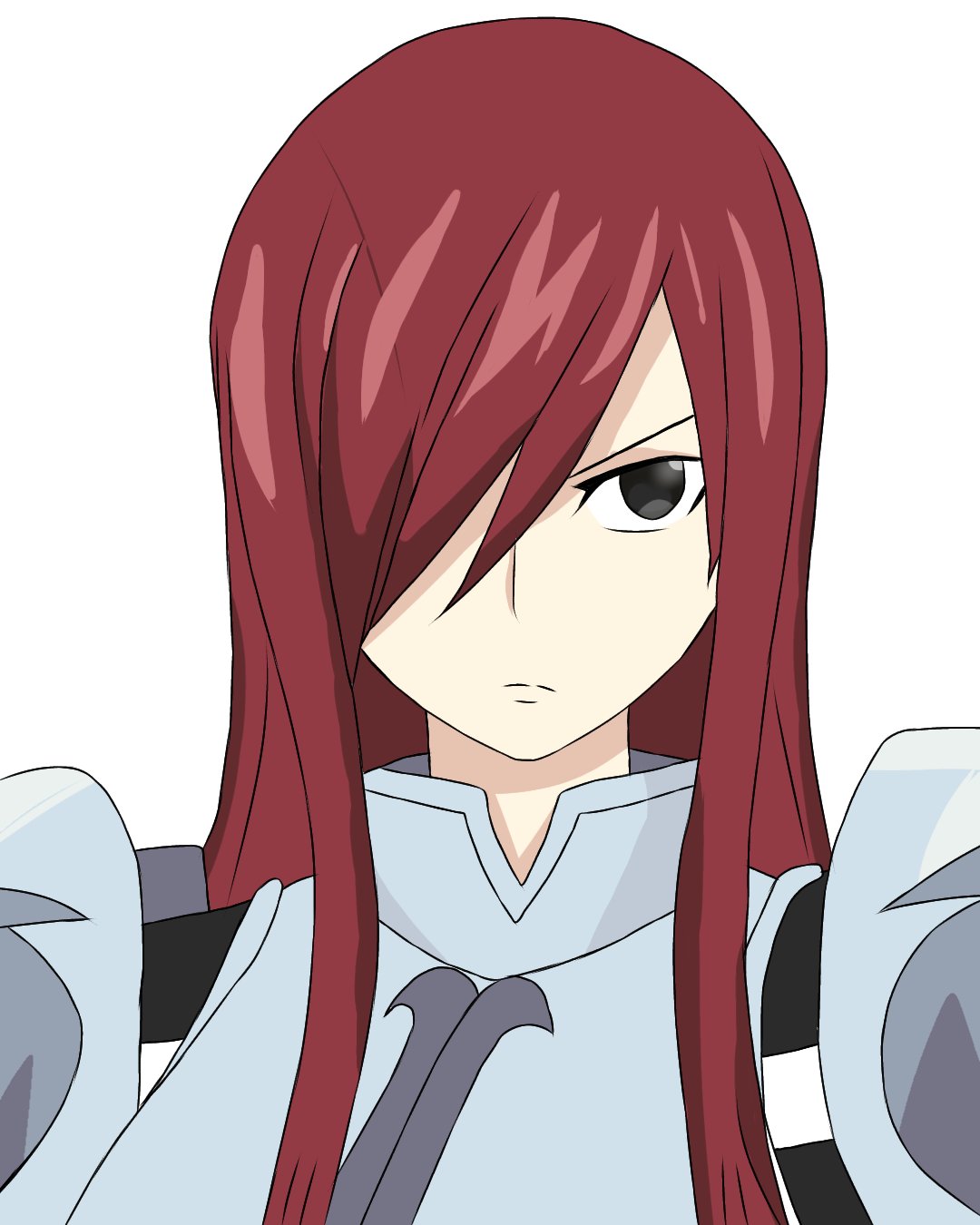 fairy tail erza drawing face