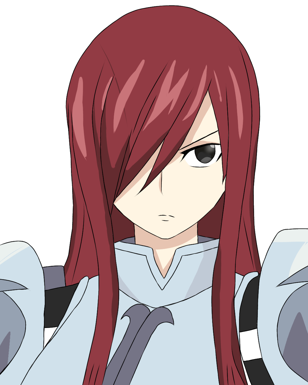 erza scarlet face drawing